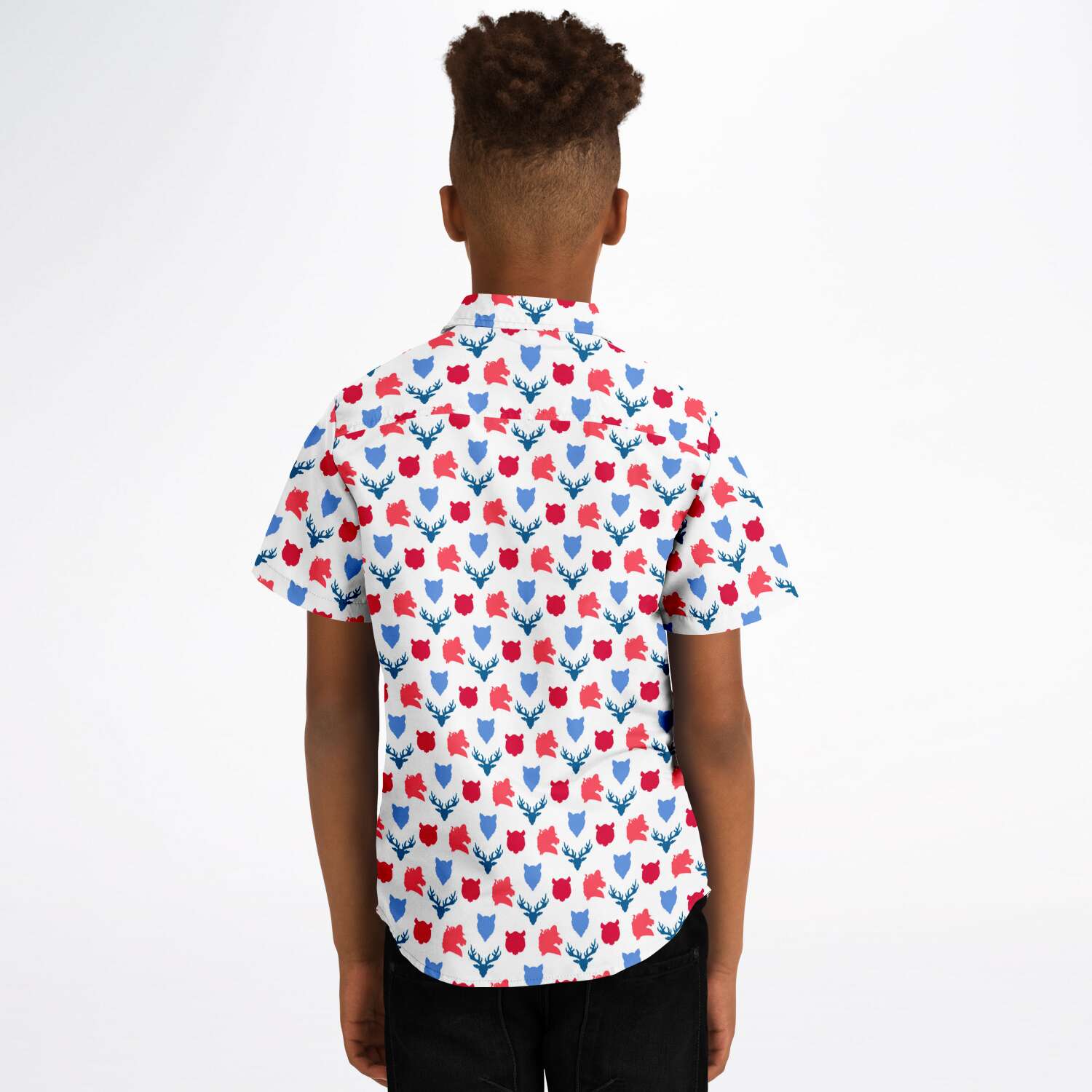 chemise garçon printanière blanche et rouge