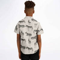 chemise à motifs zèbre pour garçon