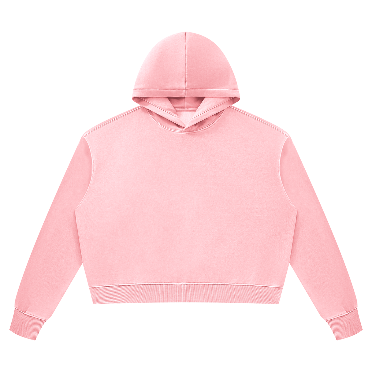 Hoodie femme délavé vintage rose, vue de face