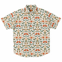 Chemise homme manches courtes à fleurs