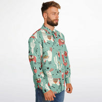 chemise en coton homme esprit lama