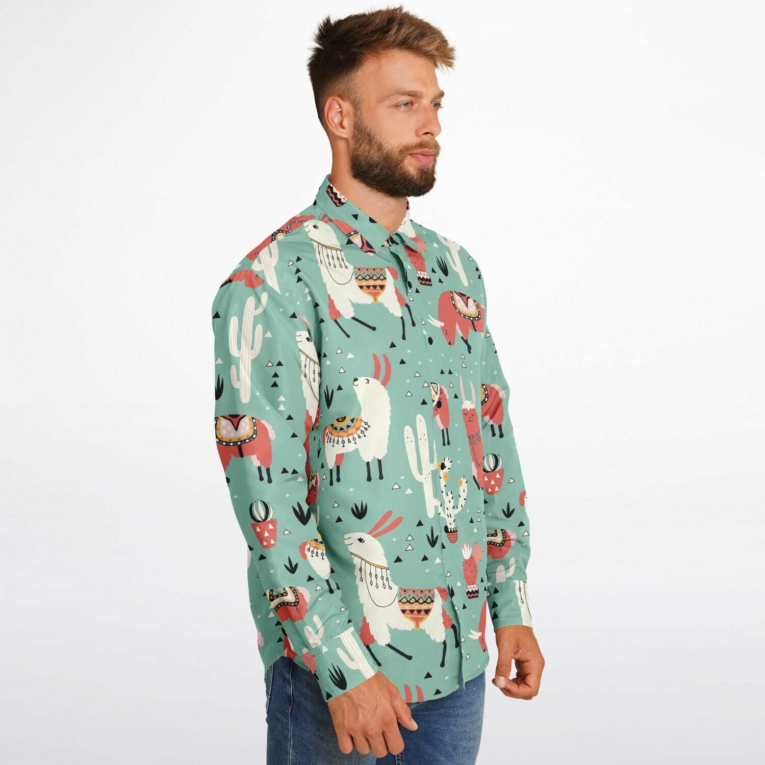 chemise en coton homme esprit lama