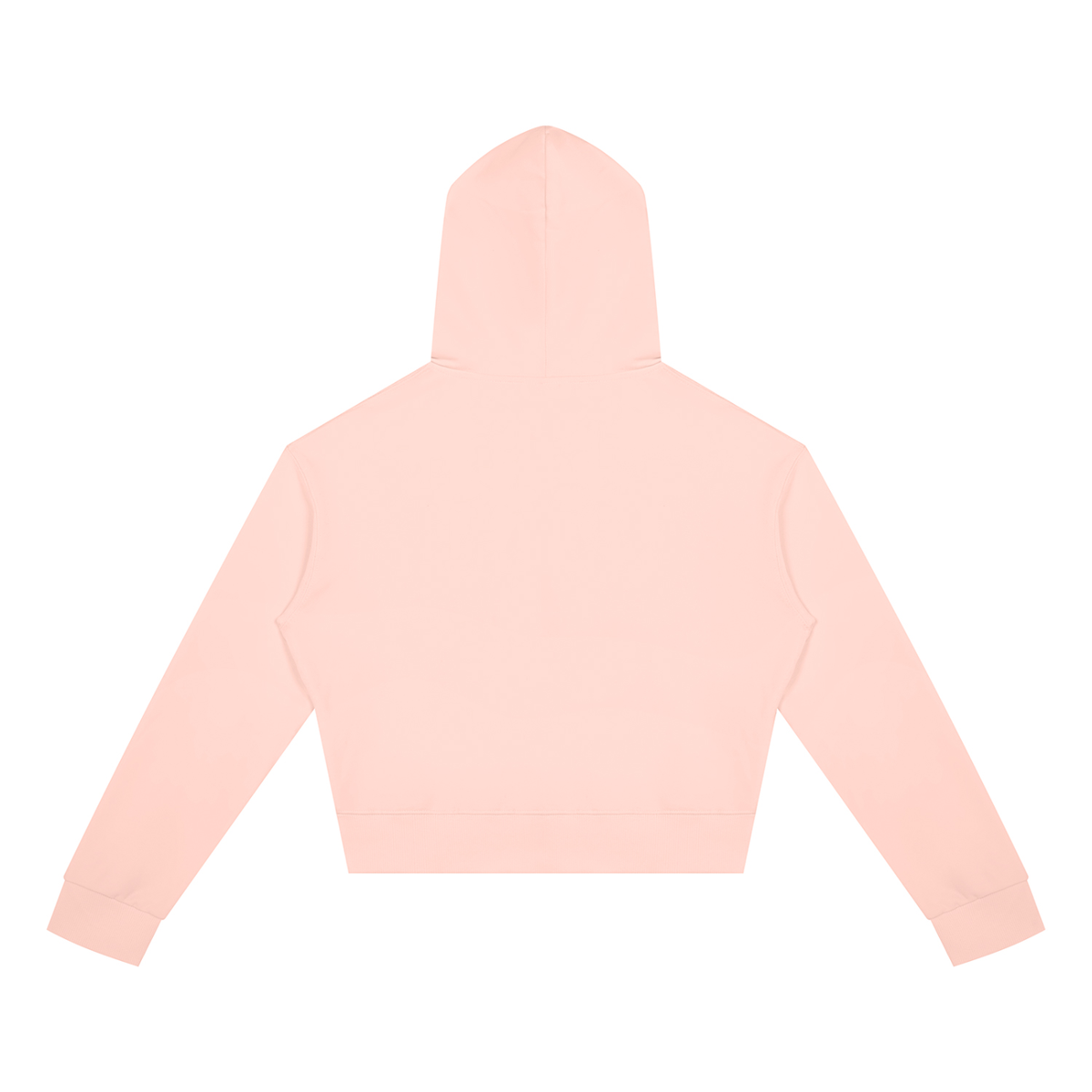 Dos du sweat zippé crop top femme pêche