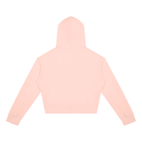 Dos du sweat zippé crop top femme pêche