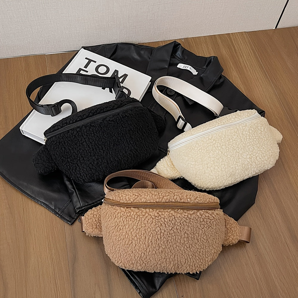 Sac bandoulière moumoute effet teddy – vue 9 | CHT'M Boutique