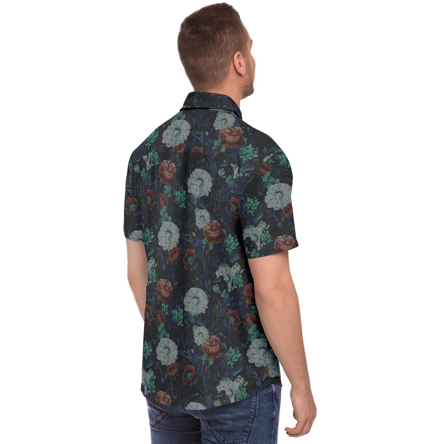 chemise homme été à motifs floraux