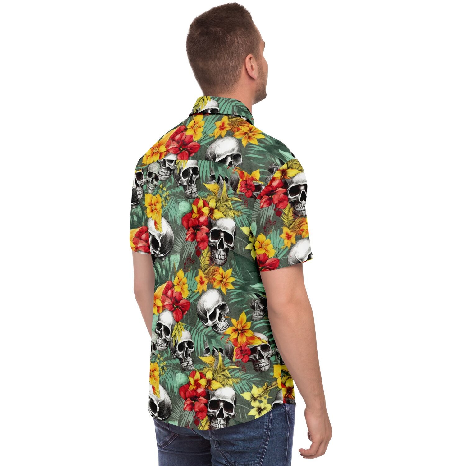 chemise homme imprimé têtes de morts