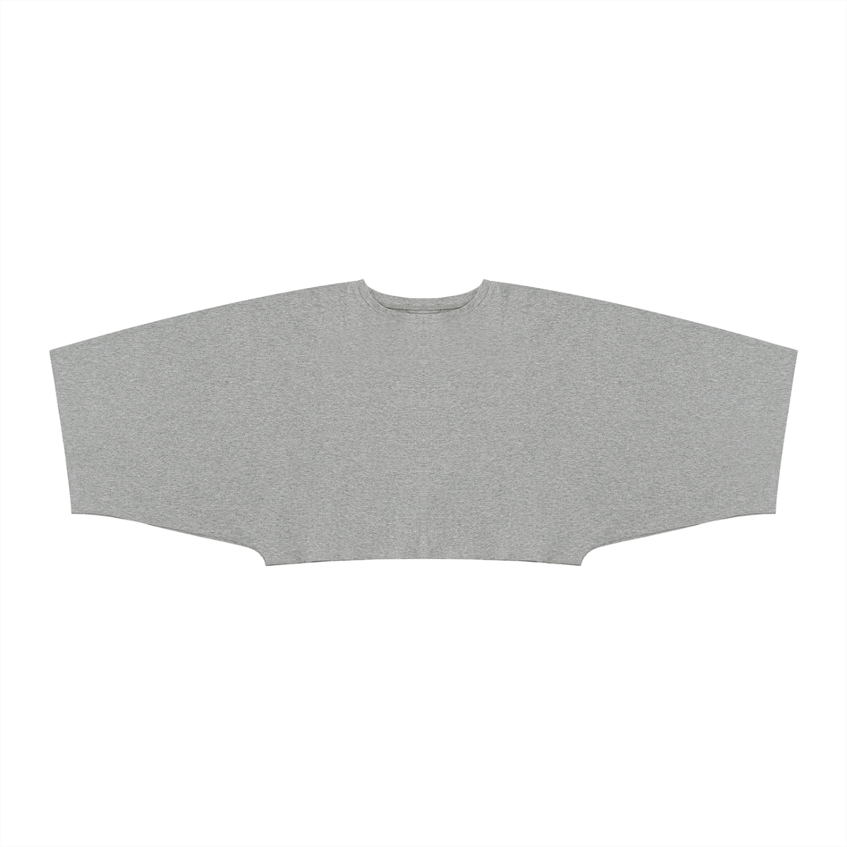 T-shirt femme manches chauve-souris gris chiné, vue de face