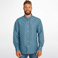 vêtement homme chemise bleue encres marines