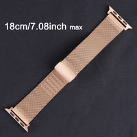 Bracelet Apple Watch milanais magnétique en acier, vue détaillée 2