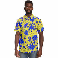 chemise courte manches fleuries pour homme