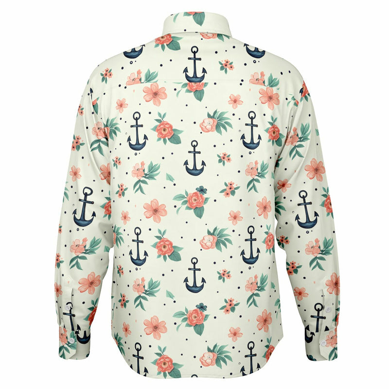chemise homme encre marine avec motif floral