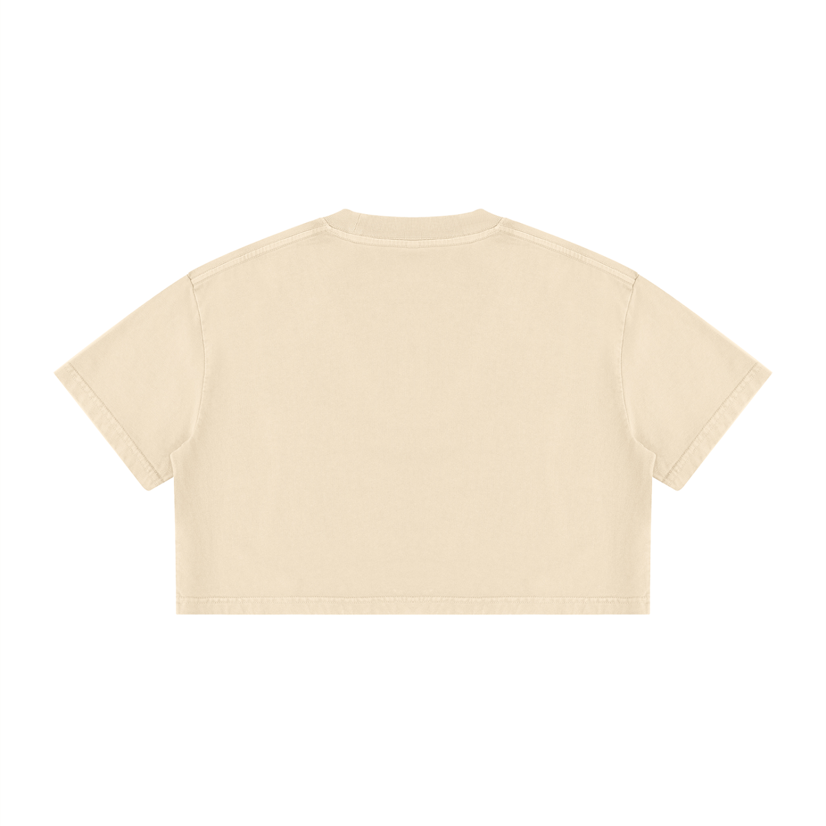 Dos du t-shirt femme crop top délavé sable
