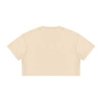 Dos du t-shirt femme crop top délavé sable