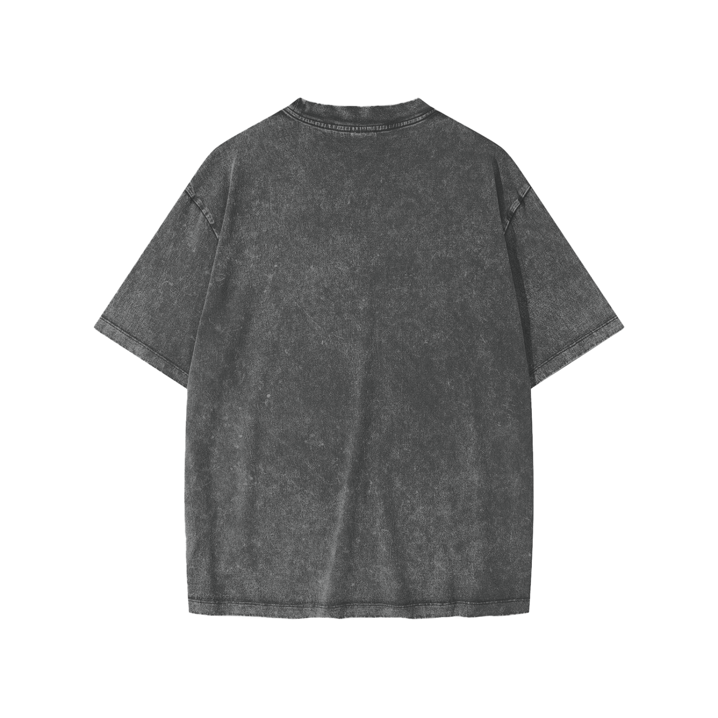Dos uni du t-shirt enfant oversized délavé gris foncé - effet snow wash sur coton 270 g/m2