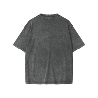 Dos uni du t-shirt enfant oversized délavé gris foncé - effet snow wash sur coton 270 g/m2