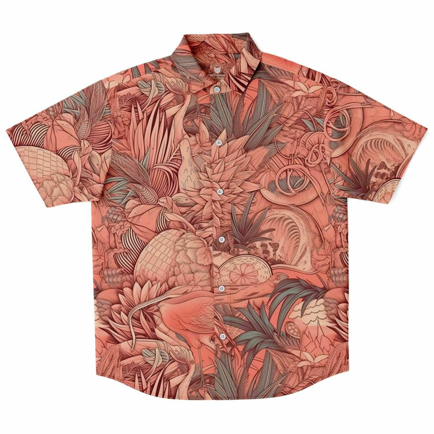 Chemise Homme Floral Fleurs Manches Courtes - Floral