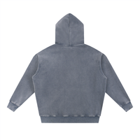 Dos du hoodie oversize délavé bleu roi CHT'M Wear, molleton épais snow wash