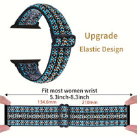 Bracelet Apple Watch élastique tissé à motifs, vue détaillée 2