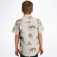 chemise manches courtes motif tigre