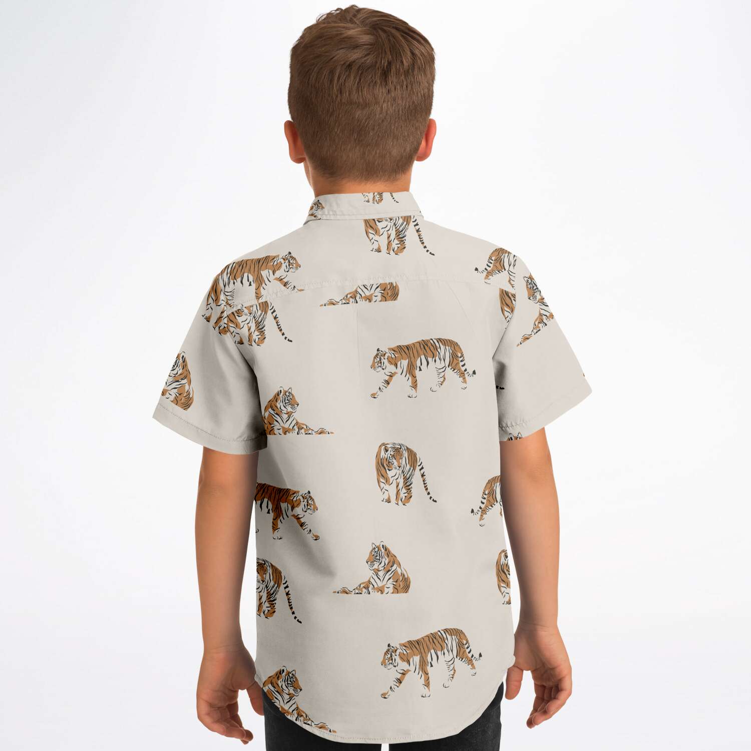 chemise manches courtes motif tigre