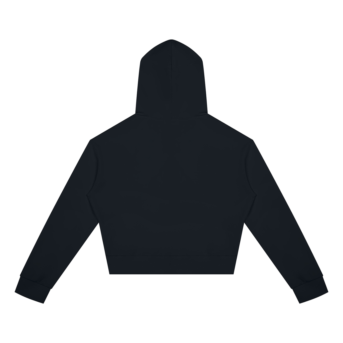 Dos du sweat zippé crop top femme noir