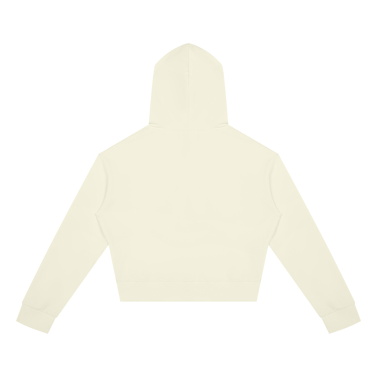 Dos du sweat zippé crop top femme amande