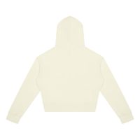 Dos du sweat zippé crop top femme amande
