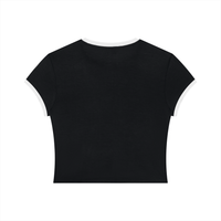 Packshot dos du t-shirt ringer original femme noir / blanc