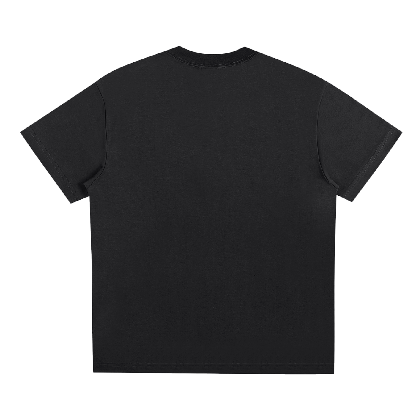 Dos uni du t-shirt oversized Sorona noir 240 g/m2, sans imprimé et à épaules tombantes