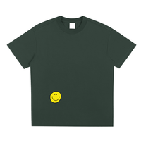 Packshot du t-shirt oversized smiley en vert sapin - visuel de la variante Vert sapin