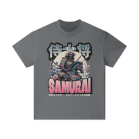 T-shirt oversized enfant Samouraï - imprimé guerrier japonais à cheval et vague