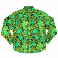 chemise manches longues homme motif tropical