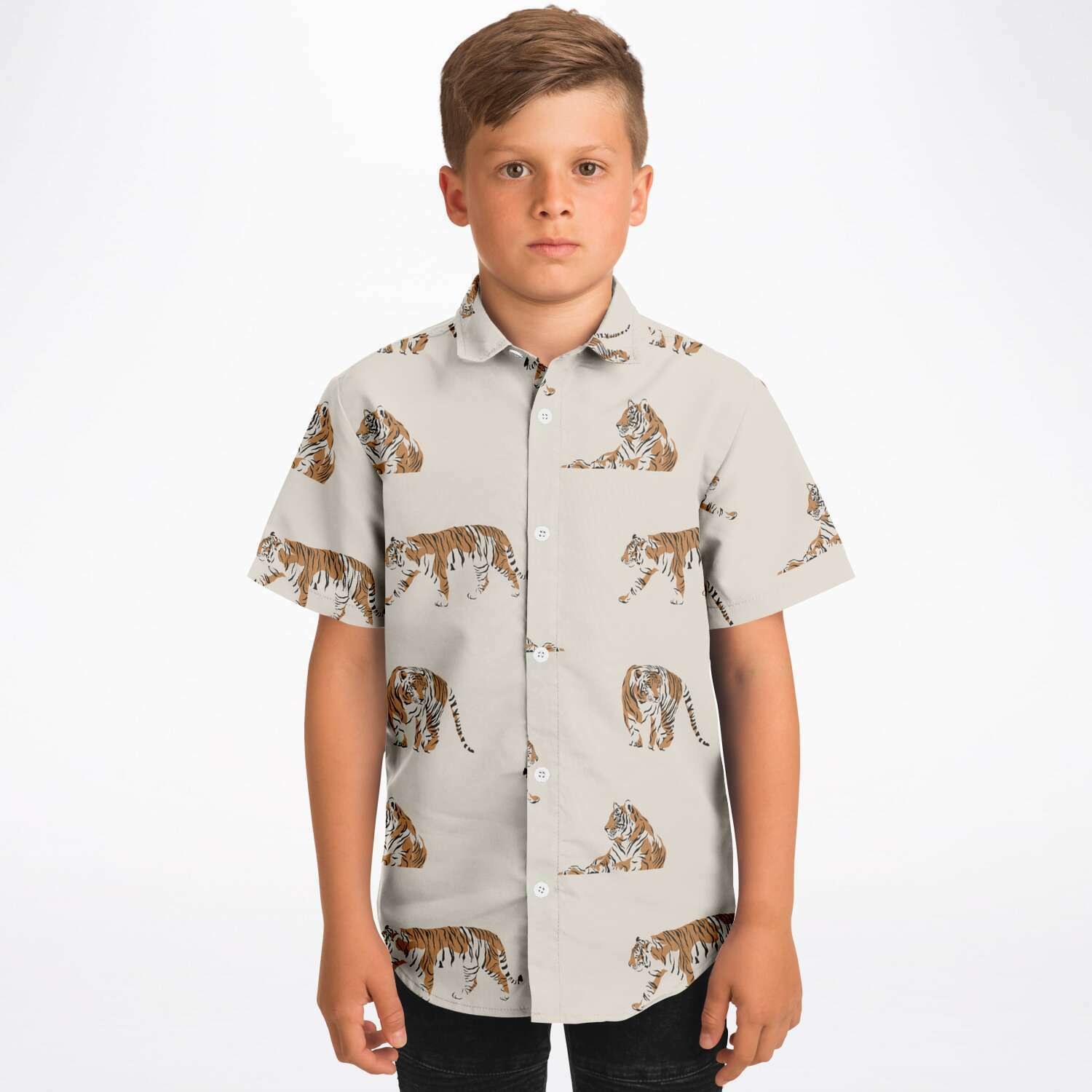 mode garçon chemise tigre safari