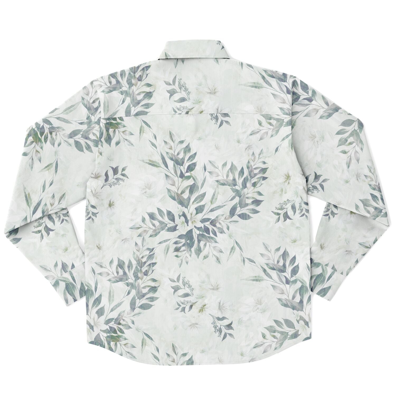 CHEMISE HOMME originale blanche  à fleurs - MANCHES LONGUES