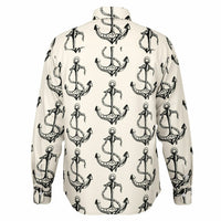 chemise homme en coton ancre marine