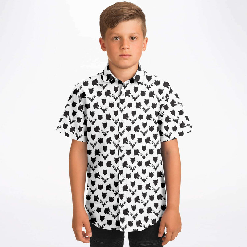 chemise légère garçon manches courtes blanche