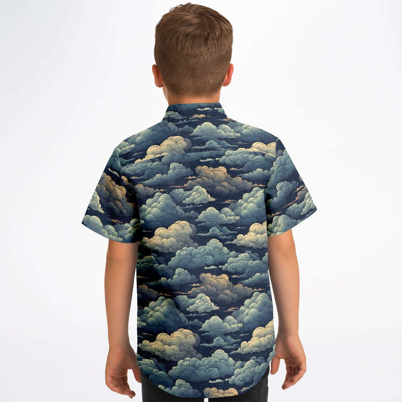 Chemise Garçon Originale Dans Les Nuages Manches Courtes