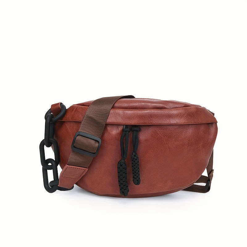 Sac banane cuir femme classique noir – vue 7