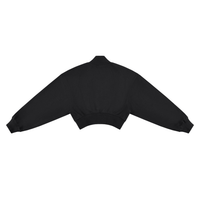 Dos du sweat col montant femme crop top noir