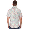 chemise homme manches courtes motifs floraux
