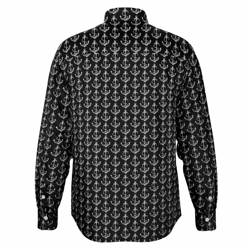 chemise marine à manches longues pour homme