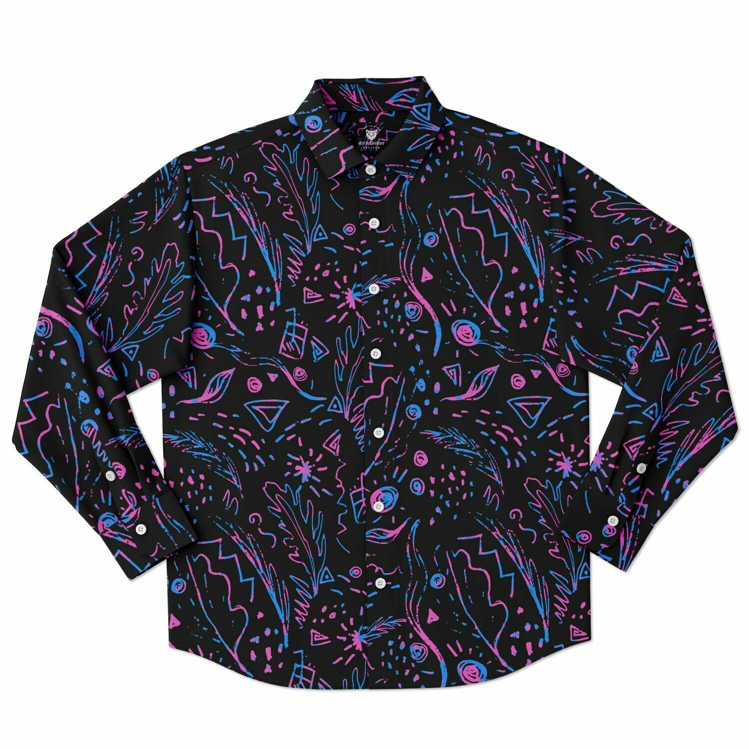 chemise élégante noire et mauve pour homme