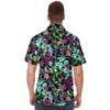 CHEMISE HOMME original floral mauve MANCHES COURTES