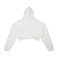 Dos du hoodie crop top femme essentiel blanc