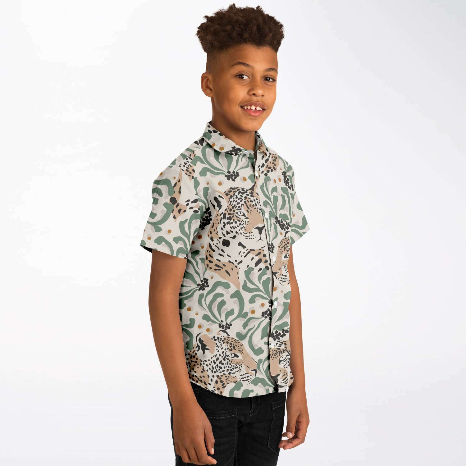 Chemise garçon originale safari manches courtes