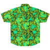 CHEMISE HOMME originale vert fluo ananas MANCHES COURTES