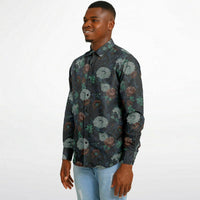 chemise homme style rétro manches longues