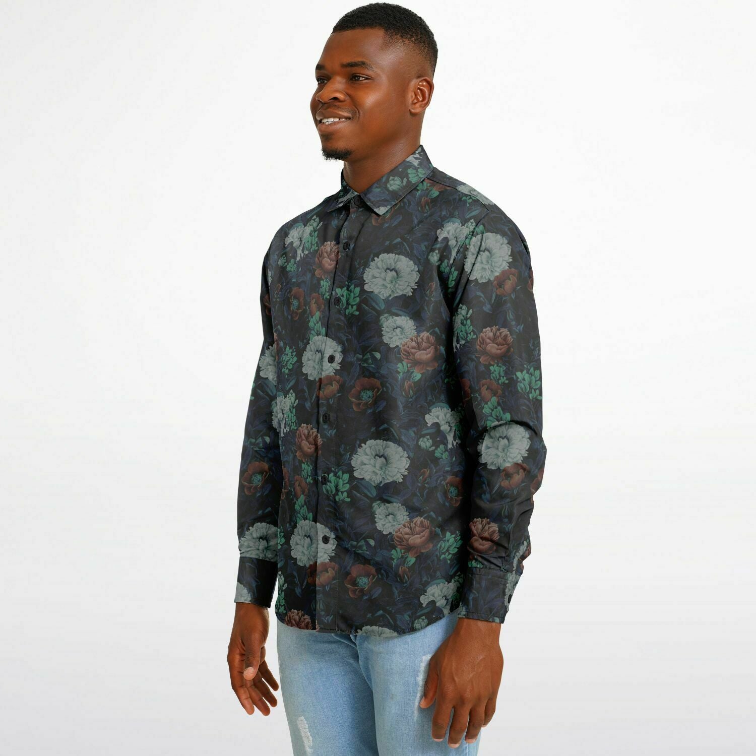 chemise homme style rétro manches longues