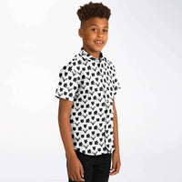 chemise d'été blanche garçon manches courtes